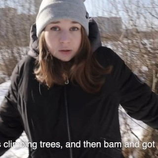 Спас русскую девку и выебал на своей хате